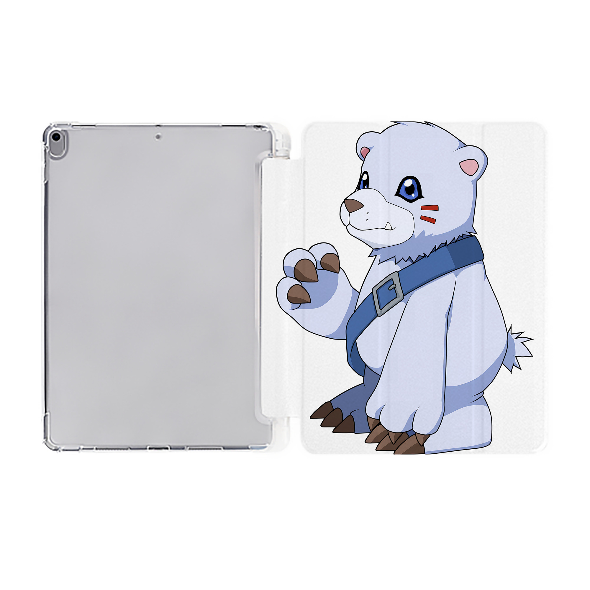 （画像用） Digimon デジタルモンスター/デジモン IPad ケース ペン収納付き 三つ折りスタンド PUレザー×シリコン 対応機種9.5/10.5/10.9インチ